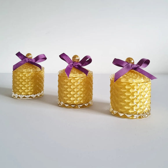 Summer Yellow & Gold French Lid Candle | Summer Scents Collection